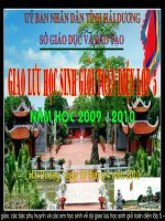 Giao lưu học sinh giỏi tỉnh Hải Dương năm học 20009-2010