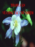 THAM LUẬN CÔNG TÁC CHỦ NHIỆM LỚP (CÔ OANH)