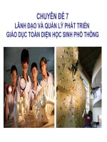 Bồi dưỡng Hiệu trưởng VN-SINGAPORE  :LANH DAO VA QUAN LY PHAT TRIEN GD TOAN DIEN .