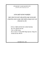 SKKN biện pháp tổ chức bồi dưỡng học sinh giỏi ở trường trung học phổ thông phạm ngũ lão tỉnh hưng yên