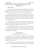 kinh nghiệm giúp học sinh yêu thích học môn lịch sử lớp 5