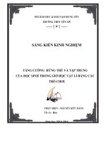 skkn tăng cường hứng thú và tập trung của học sinh trong giờ học vật lí bằng các trò chơi