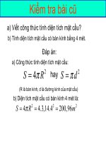 Tiet 64 - HINH CAU- DIEN TICH MAT CAU VA...