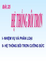 bài 25: hệ thống bôi trơn