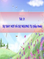 Sự bay hơi và sự ngưng tụ (TT)