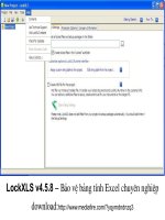 LockXLSv4.5.8 - Bảo vệ bảng tính Excel chuyên nghiệp