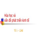 Hóa học và vấn đề phát triển kinh tế