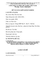 skkn sử dụng hình ảnh động vào giảng dạy phần nguyên lí làm việc của một số hệ thống trong phần động cơ đốt trong