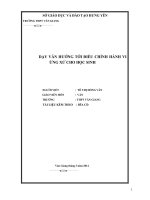 skkn dạy văn hướng tới điều chỉnh hành vi ứng xử cho học sinh