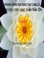 bài giảng Lớp 4 Toán Hình thoi