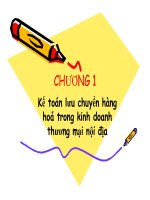 Bài giảng kế toán lưu chuyển hàng hoá trong kinh doanh thương mại nội địa