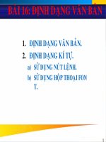 Tiet 47- Dinh dang van ban