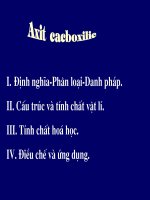 Hóa 11 - Bài: Axit cacboxylic