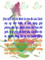 TƯ LIỆU VỀ BÁC PHỤC VỤ ĐH ĐẢNG CÁC  CẤP