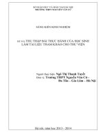 ĐỀ tài THU THẬP bài THỰC HÀNH của học SINH làm tài LIỆU THAM KHẢO CHO THƯ VIỆN