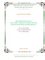 skkn một số biện pháp nâng cao chất lượng cán bộ quản lý trường tiểu học trong giai đoạn hiện nay.