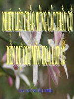 Vị trí của kim loại trong HTTH.... Hóa 12