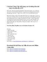 cách làm video clip chất lượng cao từ những tấm ảnh chạy trên đầu đĩa và pc