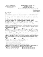 đề + đáp án thi thử đại học môn hóa học 2013 việt trì lần 3