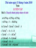 Toan 5- Luyen tap - tuan 31