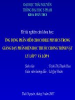 Báo cáo đề tài: Sử dụng phần mềm Crocodile trong dạy học vật lí THCS