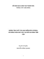 skkn những tính chất của giao điểm giữa hypebol với đường phân giác góc tạo bởi hai đường tiệm cận