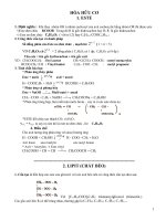 ôn tập hóa hữu cơ