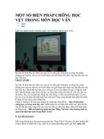 một số biện pháp chống học vẹt trong môn học vần