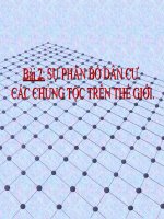 CÁC CHỦNG TỘC TRÊN THẾ GIỚI