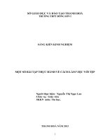 skkn một số bài tập thực hành về cách làm việc với tệp – tiết 39; 40