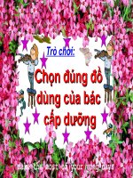 Chọn đồ dùng của bác cấp dưỡng