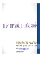 bài giảng phân tích và đầu tư chứng khoán - gv. bùi ngọc toàn