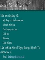 Lý thuyết tài chính tiền tệ