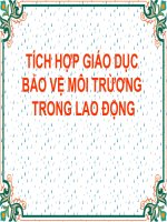 Giáo dục bảo vệ môi trường trong lao động