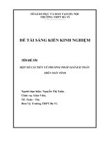 skkn một số cải tiến về phương pháp giải bài toán  thpt ba vì