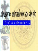 Vă hóa từ thế kỉ X đến dầu thế kỉ XV