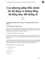 Các phương pháp điều chỉnh tốc độ động cơ không đồng bộ bằng thay đổi thông số