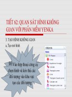 bài quan sát hình không gian với phần mềm yenka