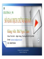 bài giảng sở giao dịch chứng khoán - gv. bùi ngọc toàn