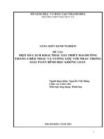 skkn một số cách khai thác giả thiết hai đường thẳng chéo nhau và vuông ngóc với nhau trong giải toán hình học không gian