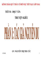 tiết 82: TÁC GIẢ NGUYỄN DU