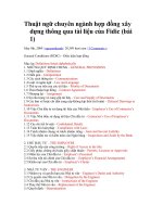 Thuật ngữ hợp đồng xây dựng thông qua tài liệu của FIDIC