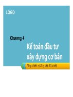 Bài giảng kế toán hành chính sự nghiệp   chương 4 kế toán đầu tư xây dựng cơ bản