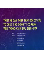 Thuyết trình thiết kế can thiệp thay đổi cơ cấu tổ chức cho công ty cổ phần viễn thông và in bưu điện PTP