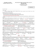 đề + đáp án thi thử đại học môn hóa học 2014 nam định lần 2