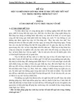 đề tài một vài biện pháp giúp học sinh tự học tốt một tiết ngữ văn trong trương trình ngữ văn 7