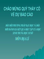 ĐỔI MỚI PPDH VÀ KTĐG ĐỊA LÍ