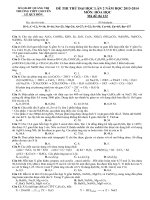 đề thi thử đại học môn hóa học 2014 chuyên lê quý đôn quảng tri