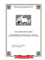 một số biện pháp duy trì kết quả phong trào vở sạch chữ đẹp trường trung học phổ thông giang ma