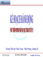 KẾ HOẠCH HÀNH ĐỘNG (LỚP MT) ĐÔNG HÀ